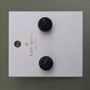 Kate Spade Razzle Dazzle Black Studded Earrings NWOT